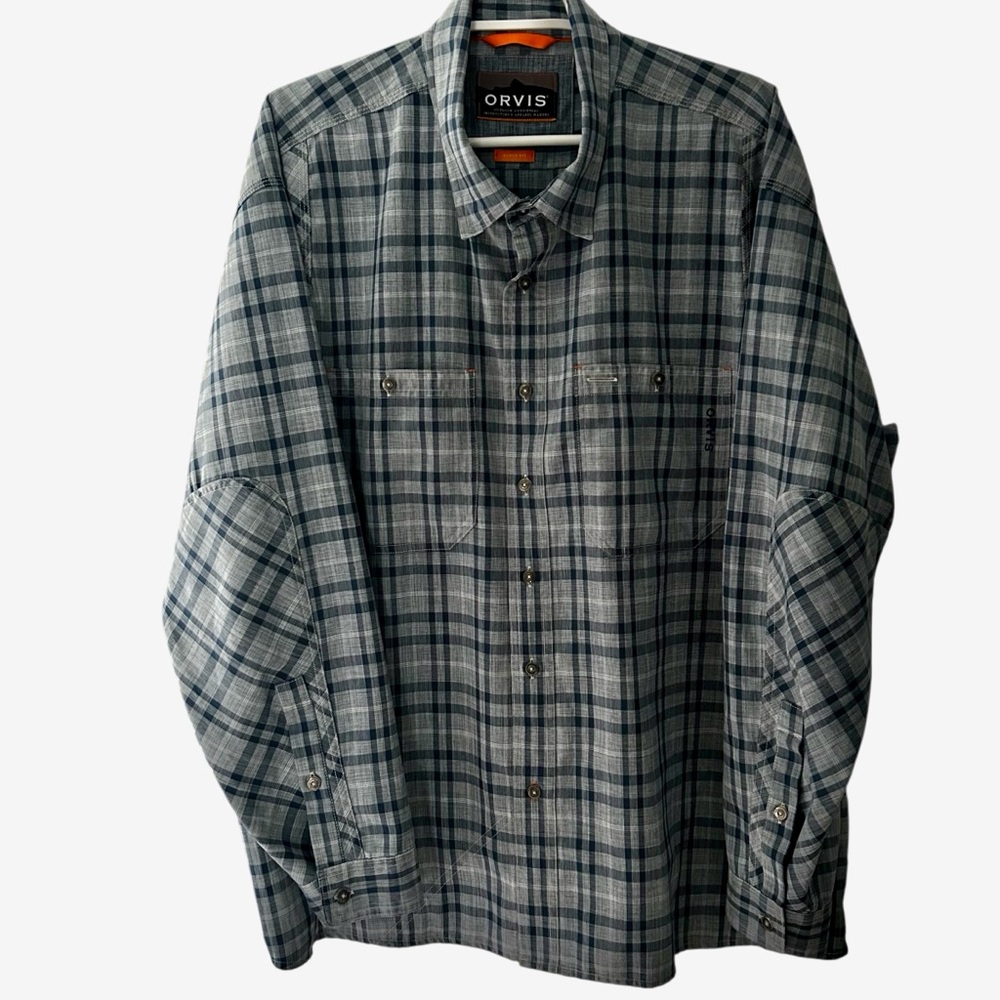 Orvis Shirt Plaid Active Fit Long Sleeve Fishing C4